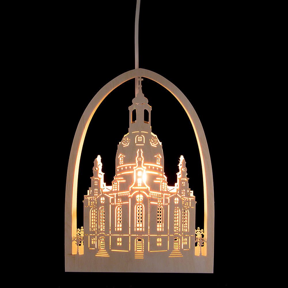 Kunstgewebe Taulin Schwibbogen Fensterbild Frauenkirche (29,5cm) von Kunstgewerbe Taulin