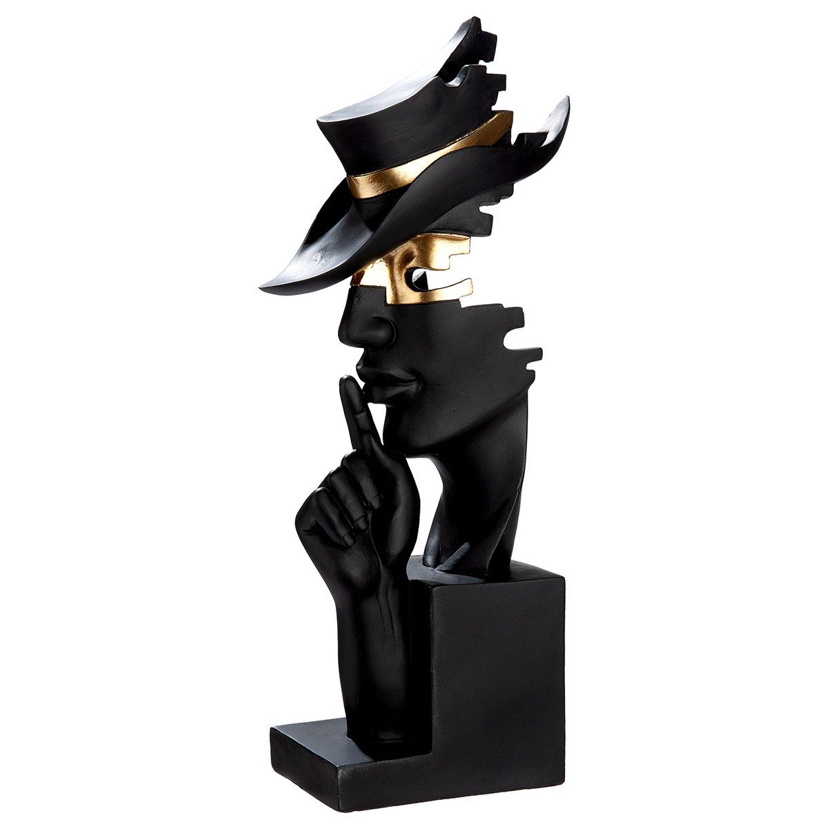 MF Skulptur Deko Skulptur Mystique Noir Kopf Figur modern schwarz gold (1 St)