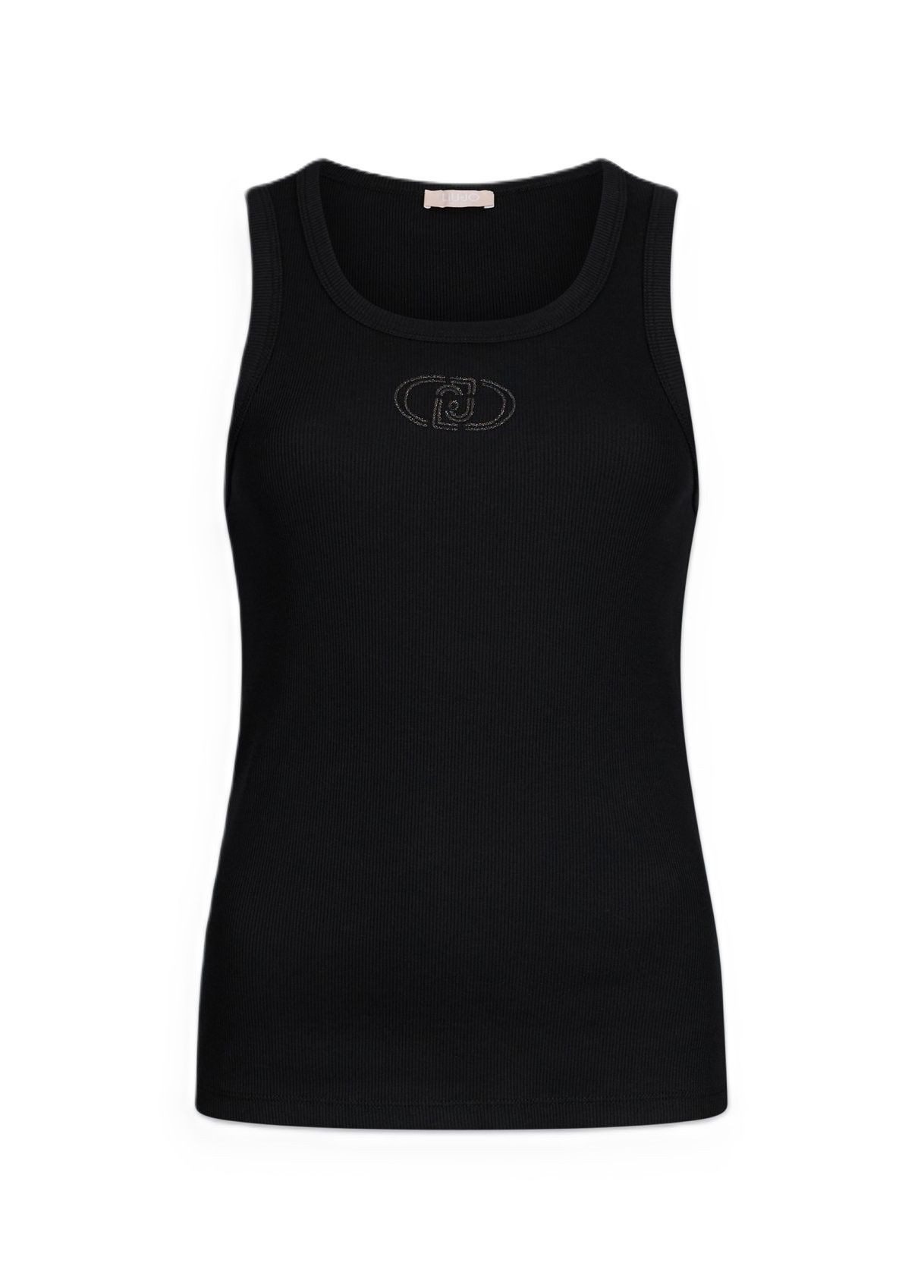 Liu Jo Ripptanktop - Top aus Baumwolle mit Logo