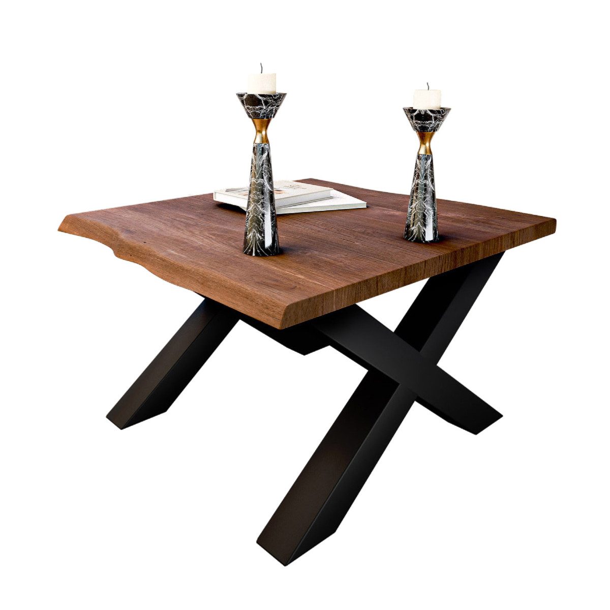 Liadomo Couchtisch Boston, Akazie Massivholz, Platte mit natürlicher Baumka günstig online kaufen