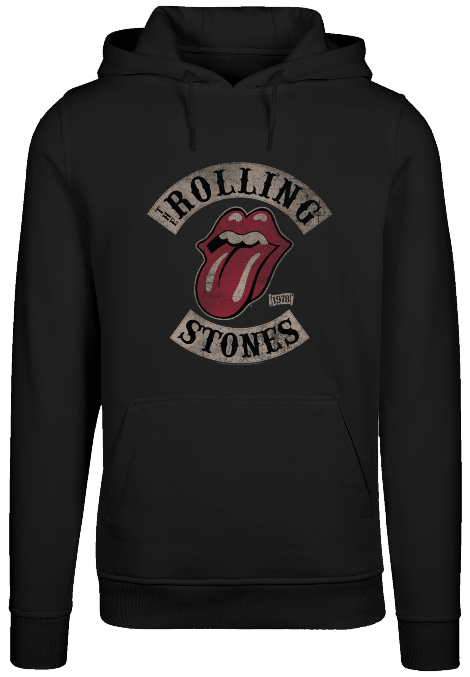 Hoodie, Musik Bequem F4NT4STIC schwarz Rock Band Rolling Stones The Tour Kapuzenpullover Warm,