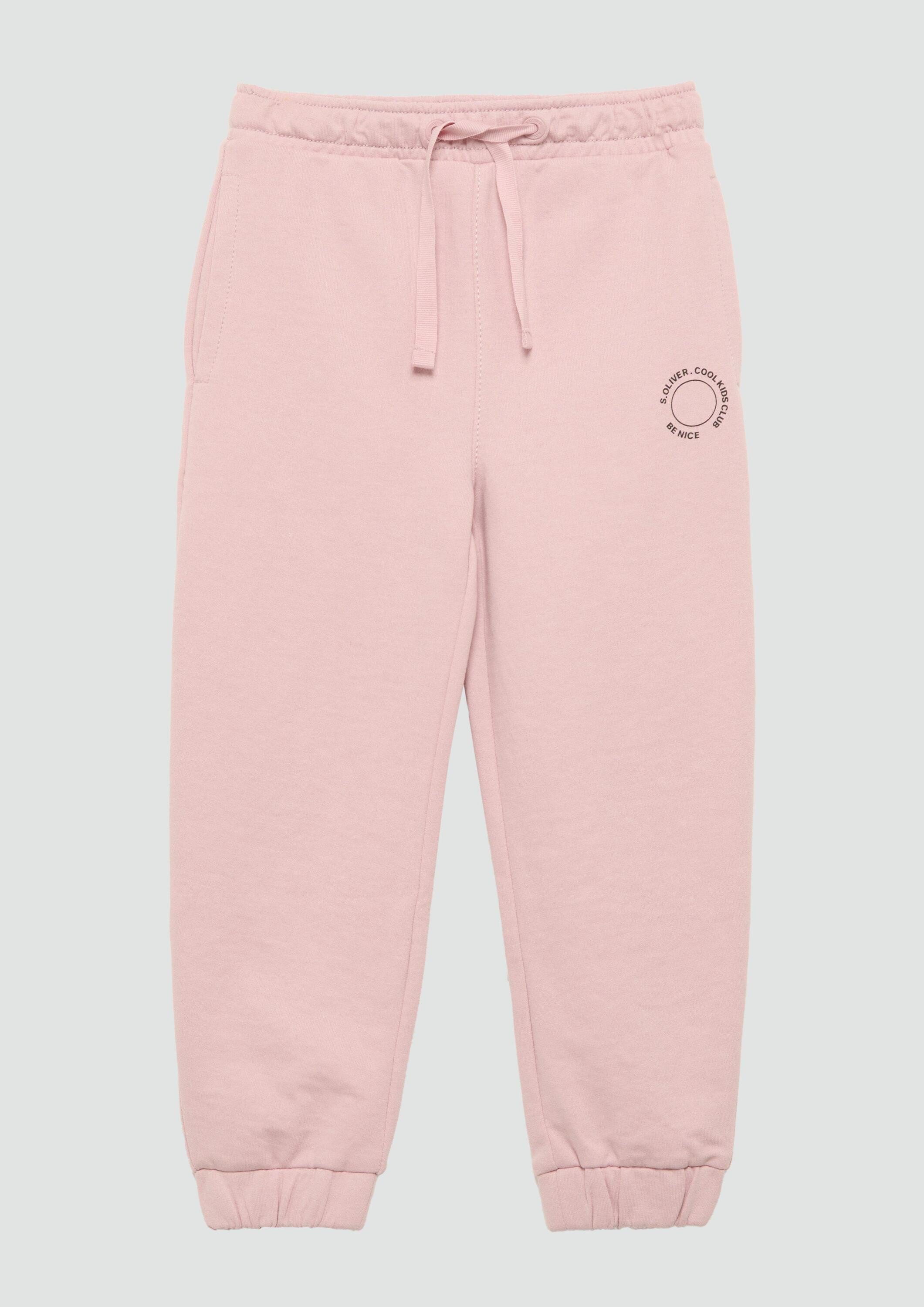s.Oliver Jogginghose Leggings Unisex Jogginghose aus Sweat mit kleinem Print-Detail