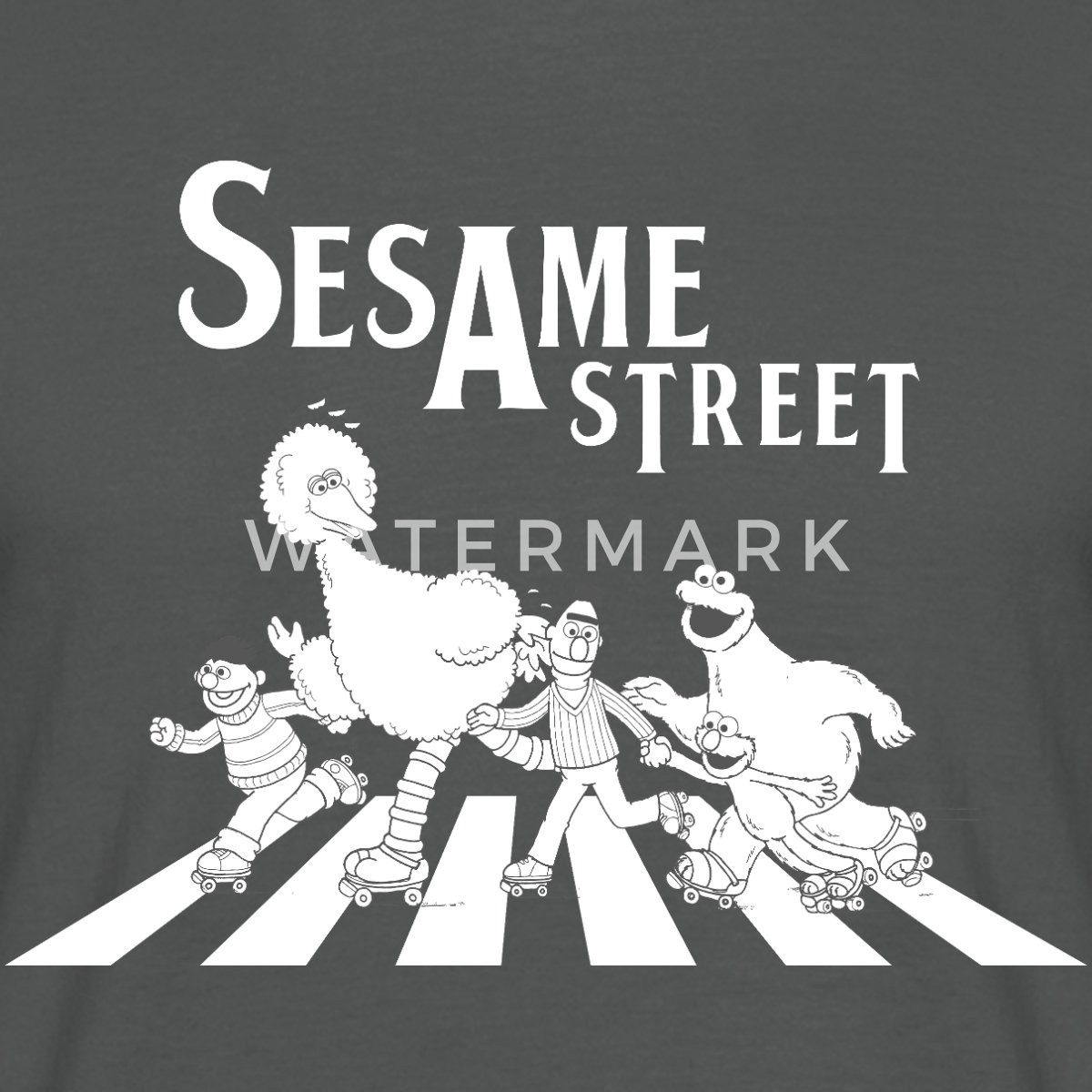 Spreadshirt T-Shirt Sesamstraße Zebrastreifen Klassiker Männer T-Shirt (1-tlg)