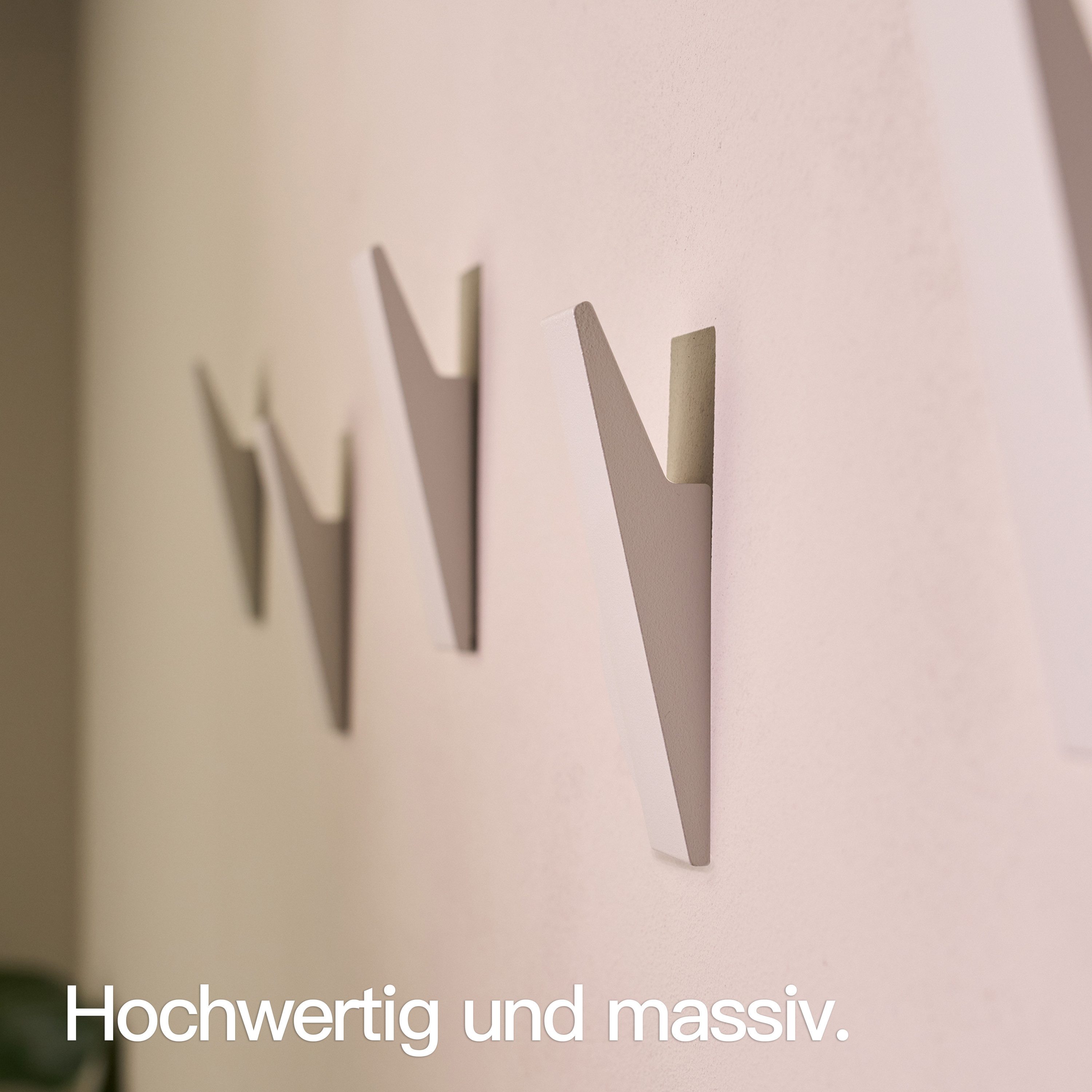 Designfabrik Hamburg Garderobenhaken Set mit versteckter Verschraubung (4 St) – Bild 3 von 5