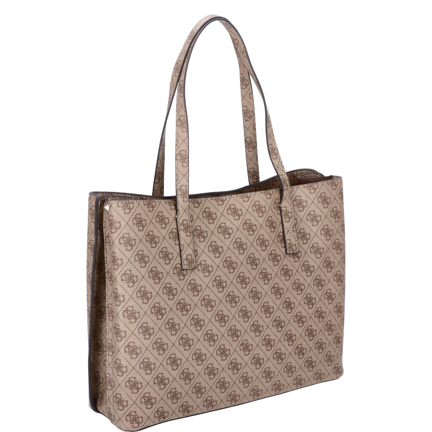 Guess Umhängetasche GUESS Damen Shopper Meridian Latte Logo (1-tlg)