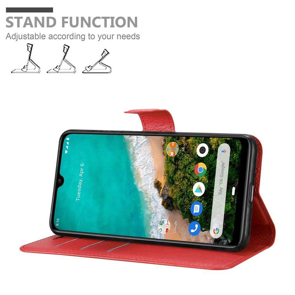 Cadorabo Handyhülle für Xiaomi Mi A3 Hülle Xiaomi Mi A3, Hülle Schutzhülle mit Standfunktion, Kartenfach und Magnetverschluss