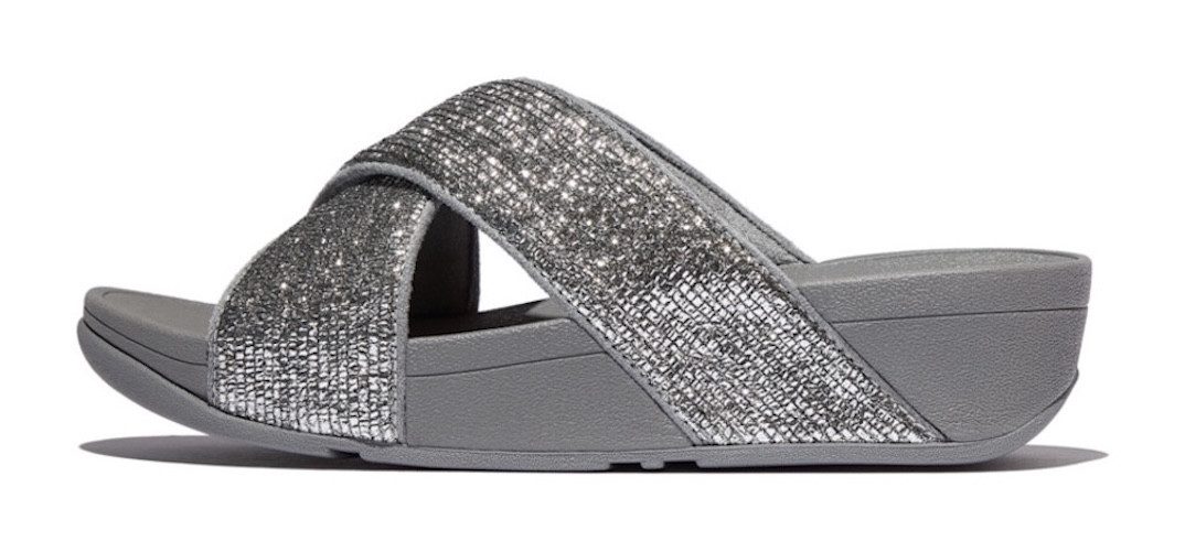 Fitflop LULU CRINKLED SHIMMER Pantolette Slides, günstig online kaufen