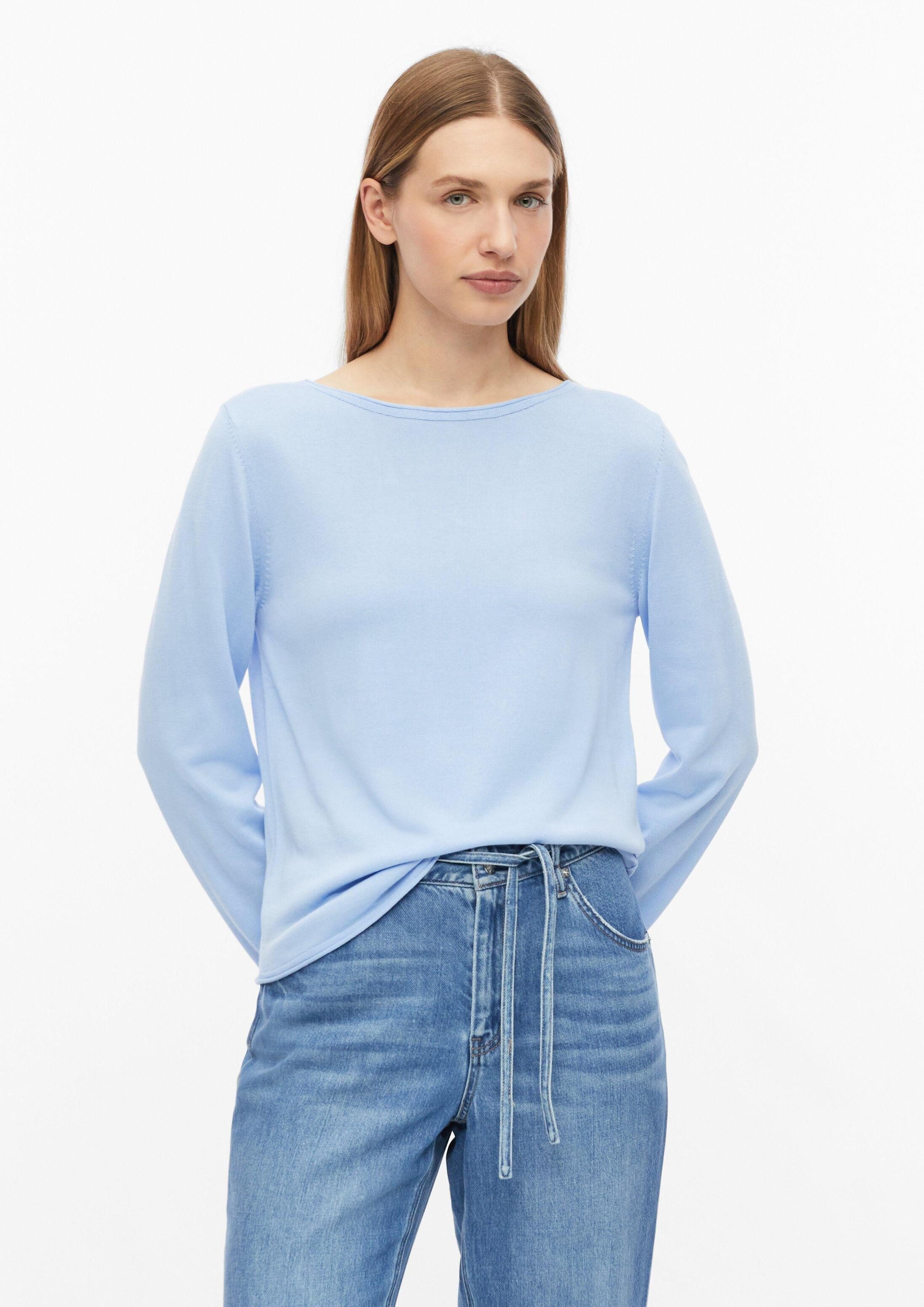 s.Oliver Longpullover Strickpullover Feinstrickpullover mit Rollkanten