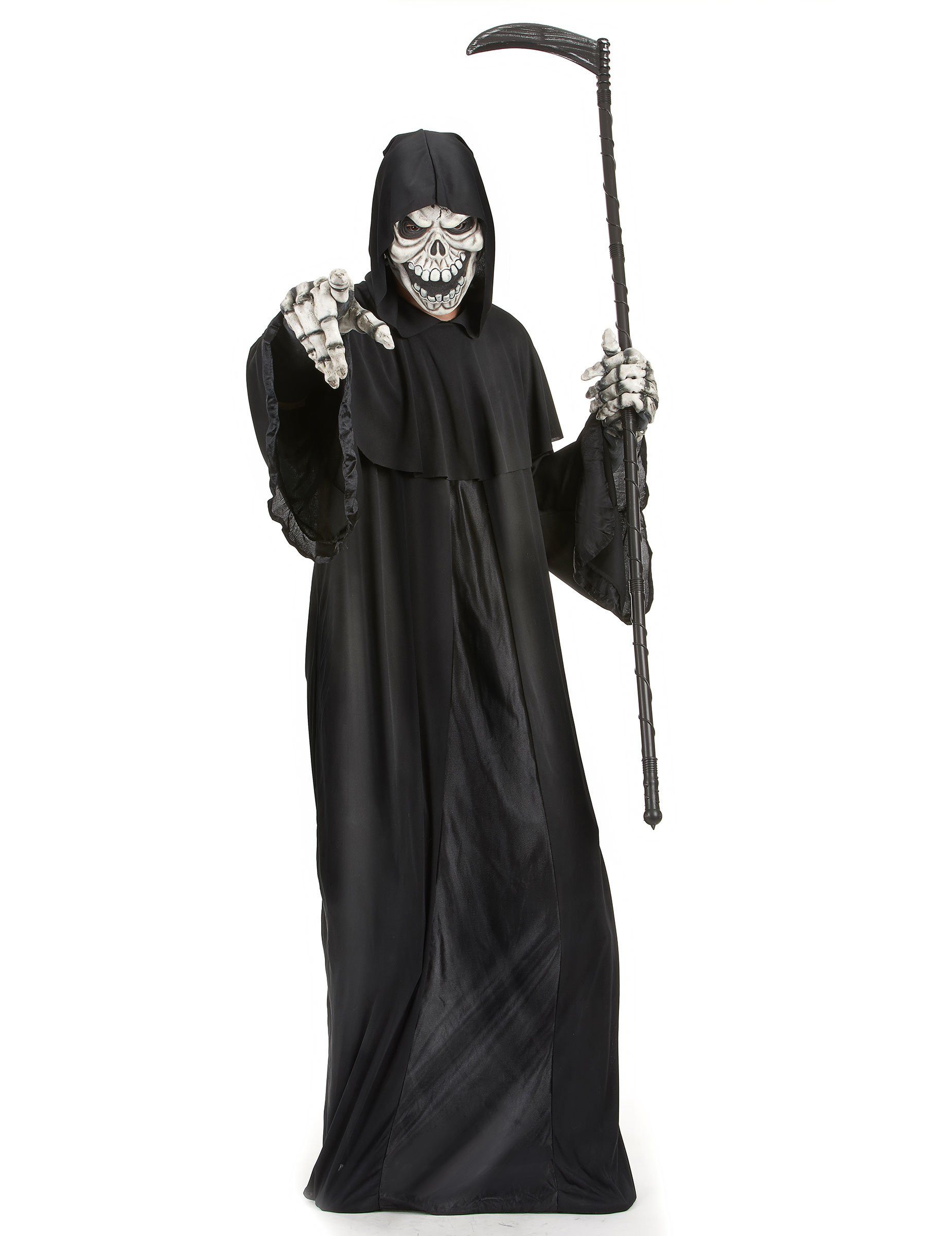 JADEO Kostüm Sensenmann Halloween-Kostüm Dämon schwarz