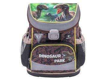 Belmil Schulranzen Mini Fit, Schultasche für kleine Kinder, besonders leichtes Set mit Sportbeutel Federtasche und Schlamper, Motiv für Jungen Dinosaur Park