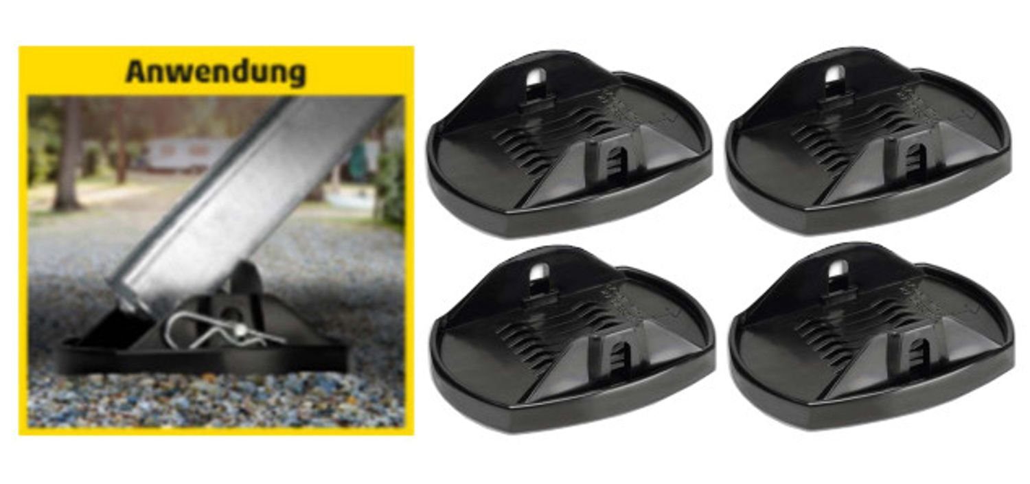 Kremer Bodenschutzplatte 4x Stützplatten Wohnwagen Set Kurbelstützen Unterlegplatten Wohnwagens