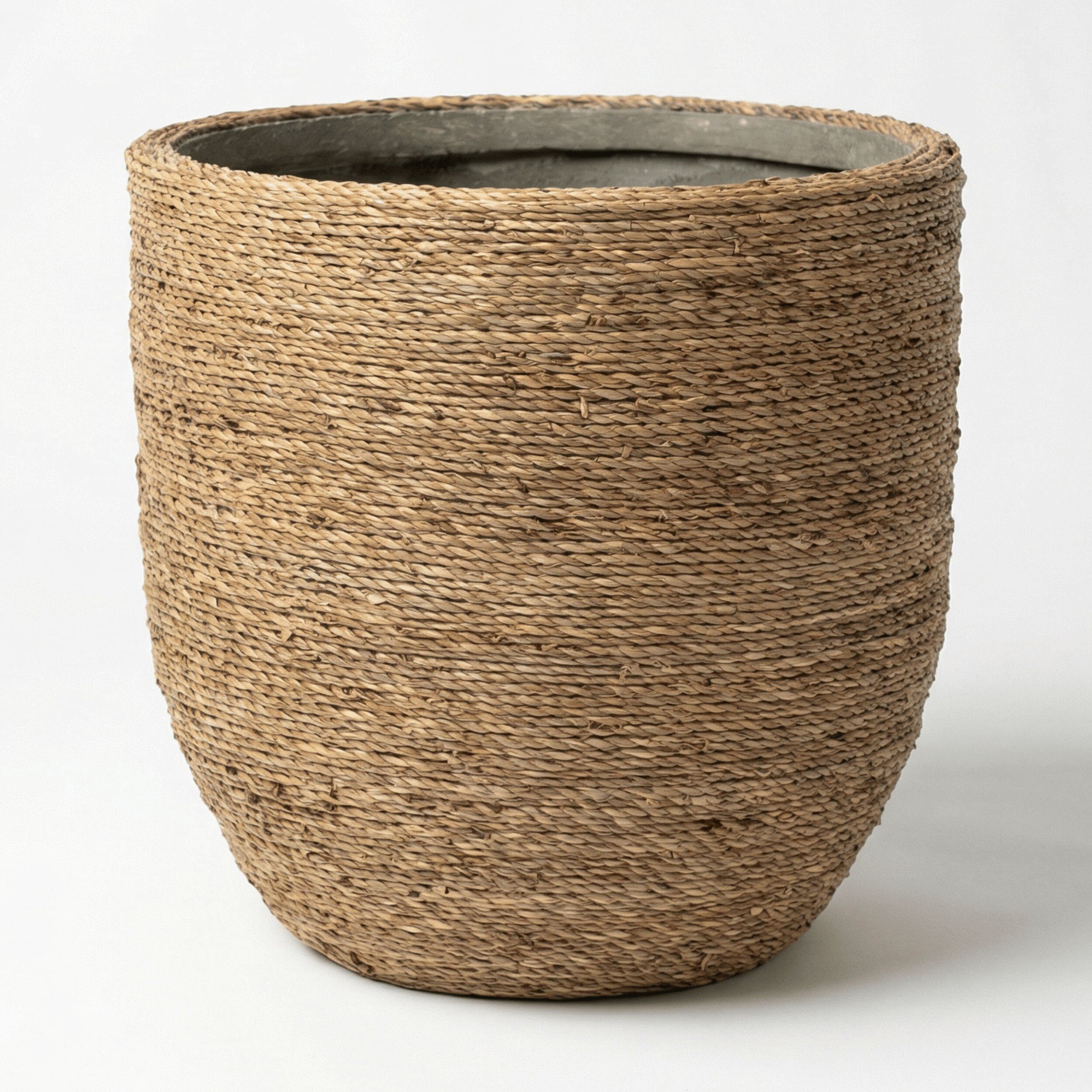 finestgreen Pflanzkübel Cody Straw Grass, Pflanzkübel aus handgewebtem Stro günstig online kaufen