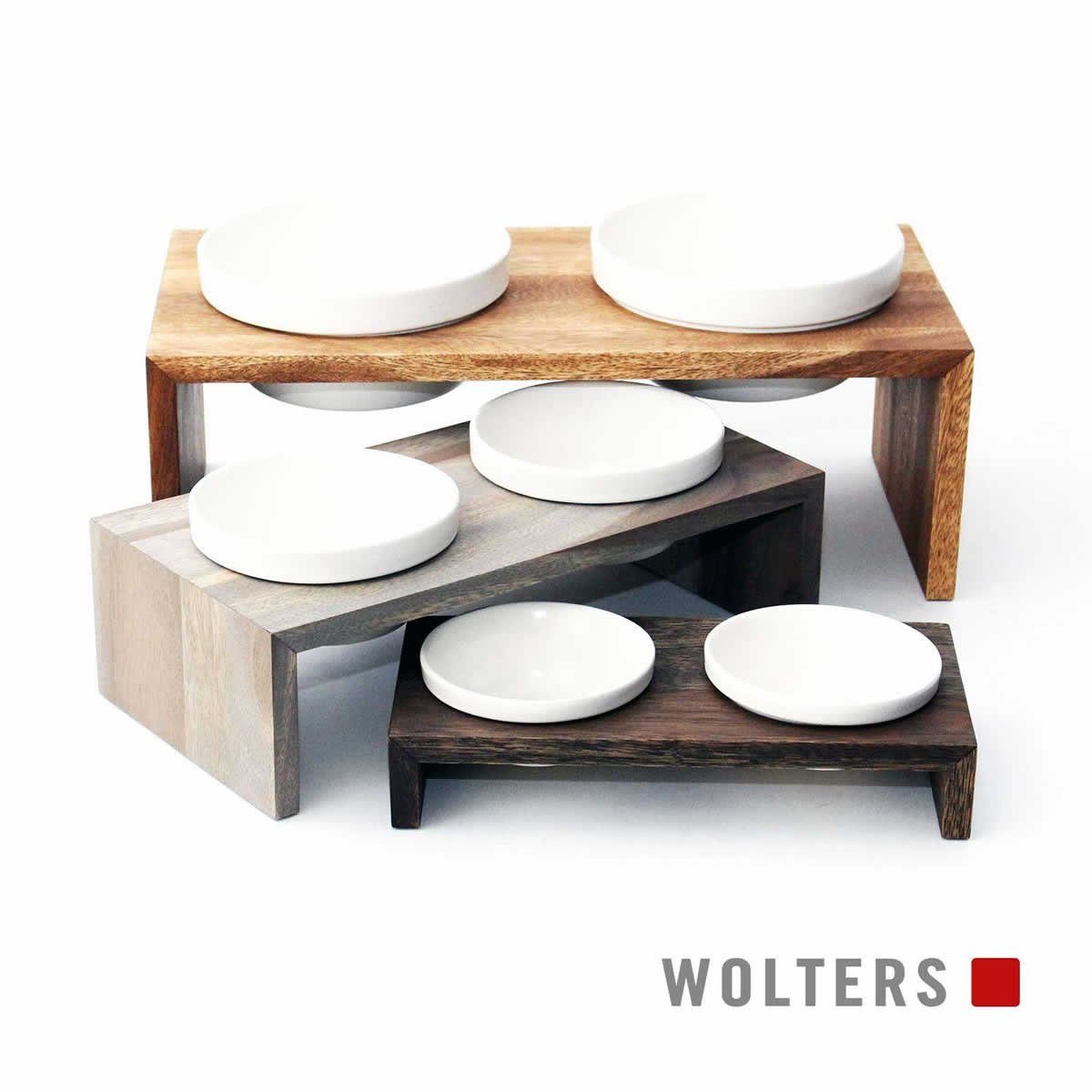 Wolters Napf-Set Gohan Doppelnapf teak