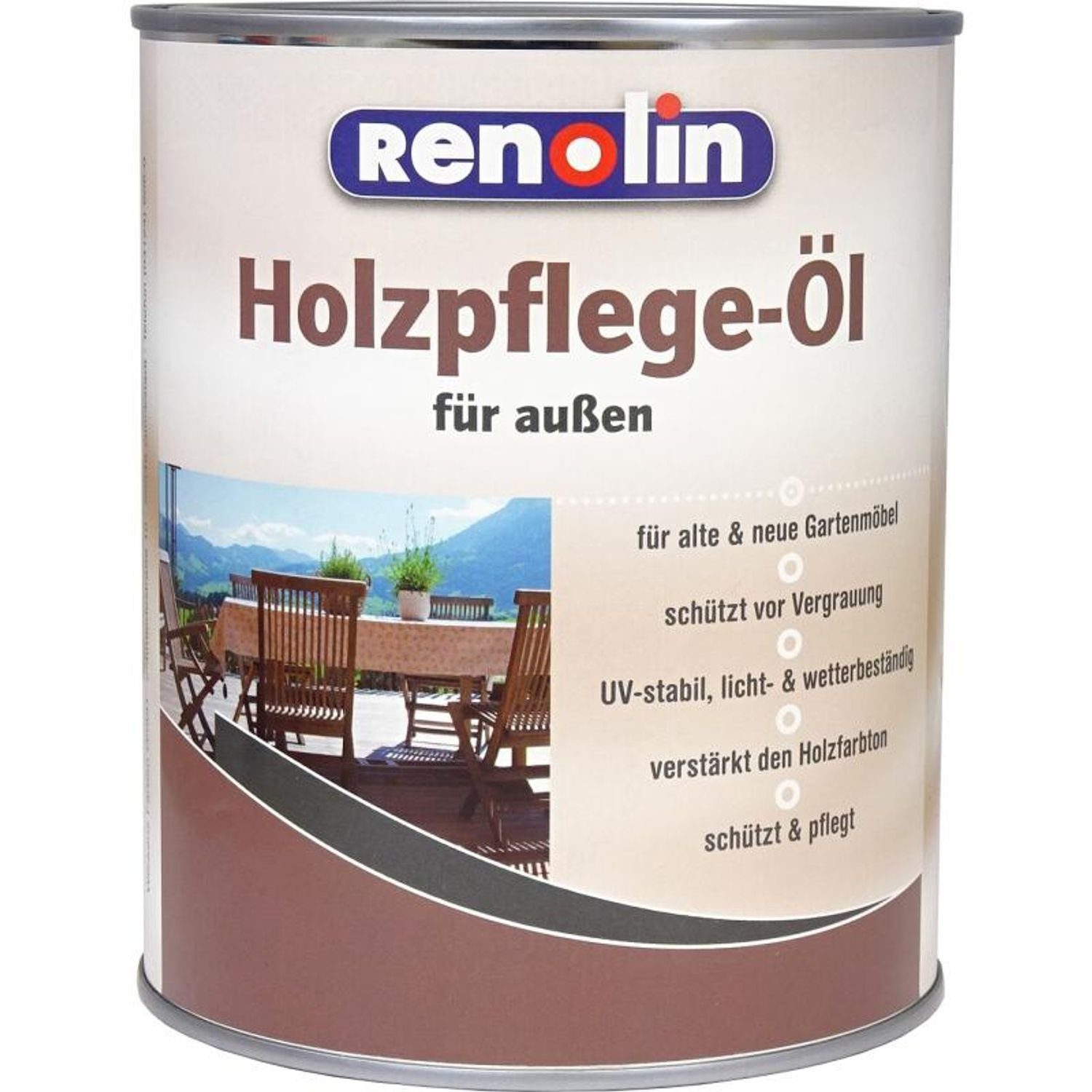 Schutz Poli Wilckens Wetter Farben Holzpflege Außen 3x Holzschutzlasur Öl Renolin Möbel 1L Transparent