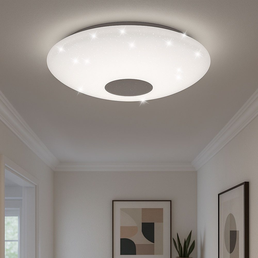 EGLO LED Deckenleuchte, LED-Leuchtmittel fest verbaut, Kaltweiß, Warmweiß, Neutralweiß, Tageslichtweiß, Farbwechsel, Smart Home Deckenlampe Deckenleuchte LED CCT Wohnzimmer Smart App