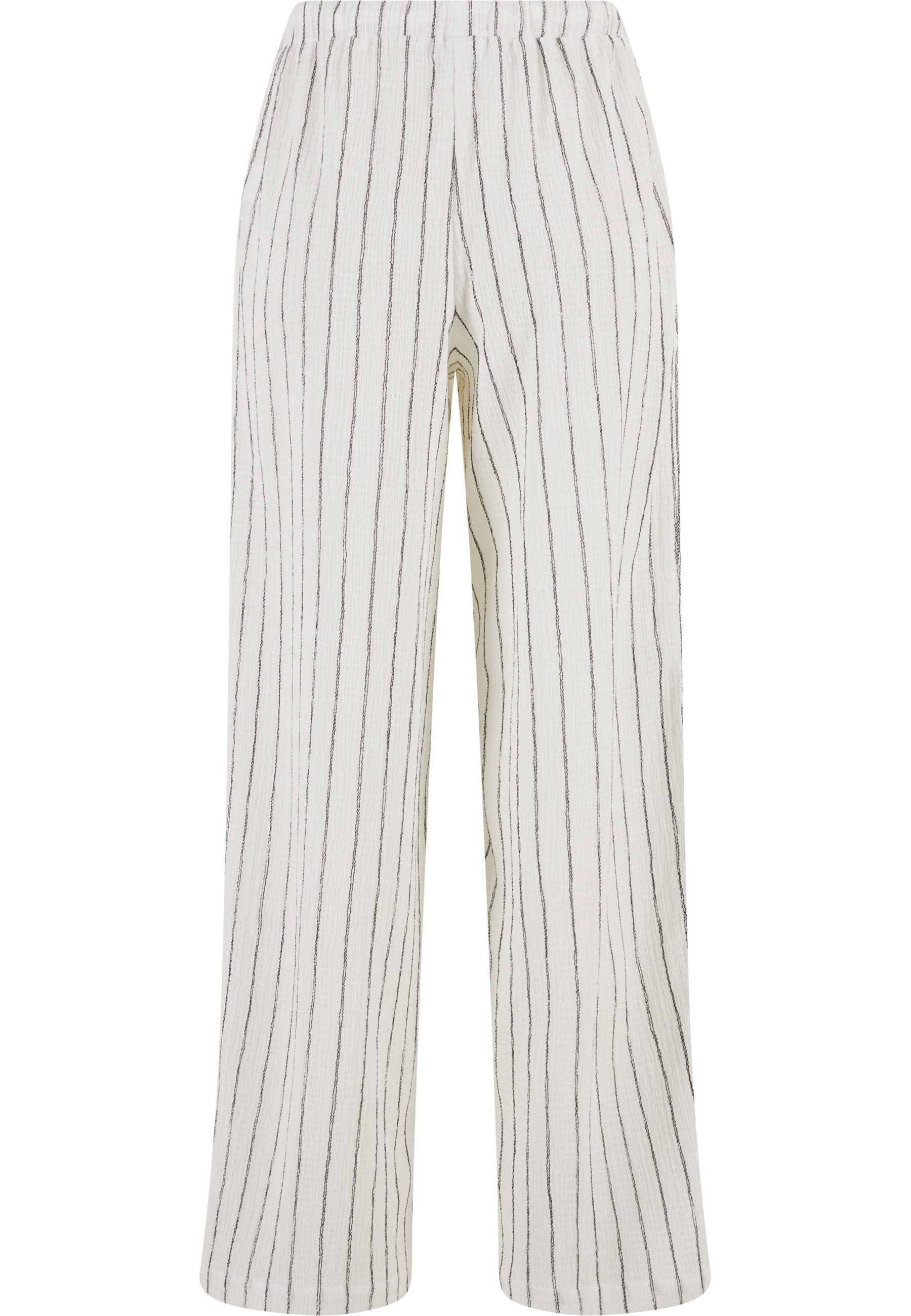 URBAN CLASSICS Stoffhose Urban Classics Ladies Structured Striped Relaxed Fit Pants (1-tlg)