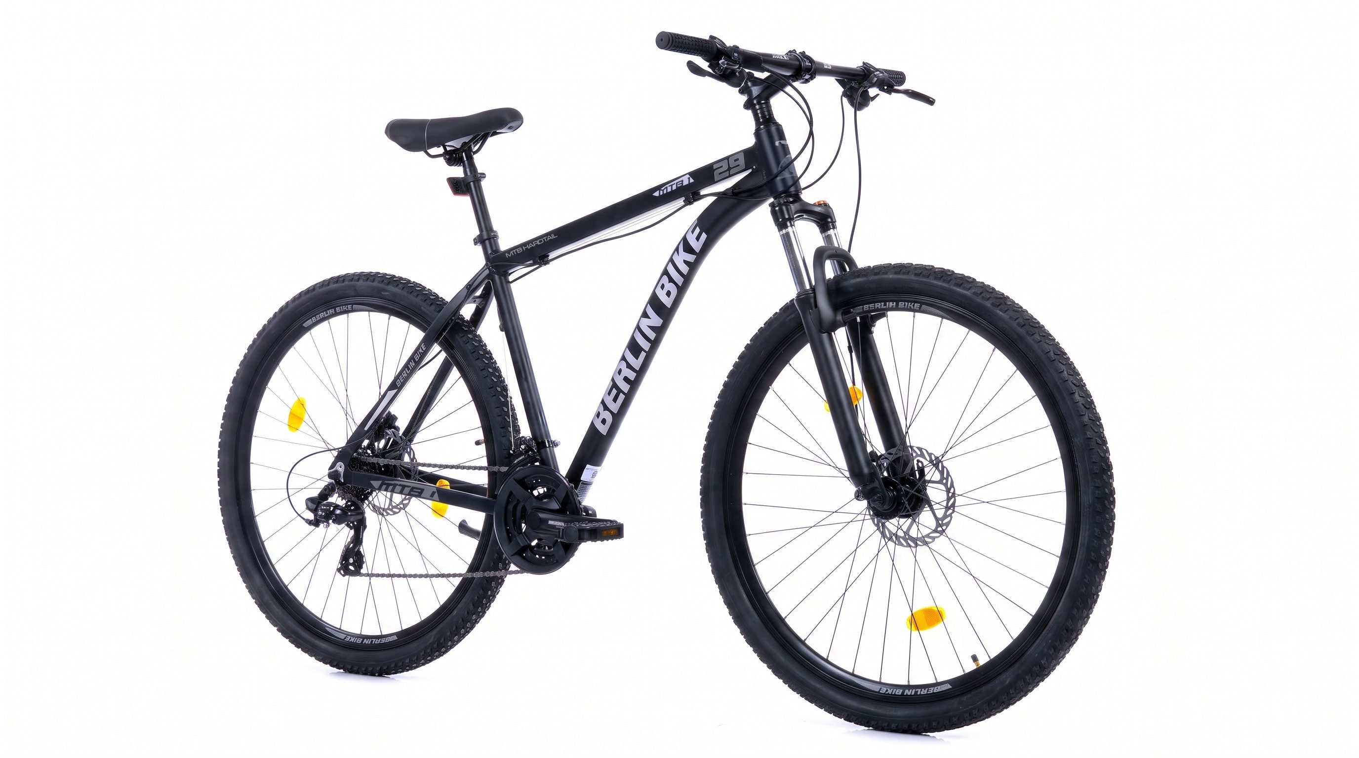 BERLIN BIKE Mountainbike MTB1 Serien-Komplettset 26/27,5/29 Zoll mit Shimano-Ausstattung, 21 Gang Shimano FD-TZ500/RD-TY300D Schaltwerk, Kettenschaltung, (Shimano Kurbel, Dacron Hydraulische Scheibenbremsen, Aluminiumrahmen), mit hydraulischen Scheibenbre
