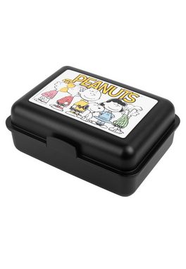 United Labels® Lunchbox The Peanuts Brotdose - Family - mit Trennwand Schwarz, Kunststoff (PP)