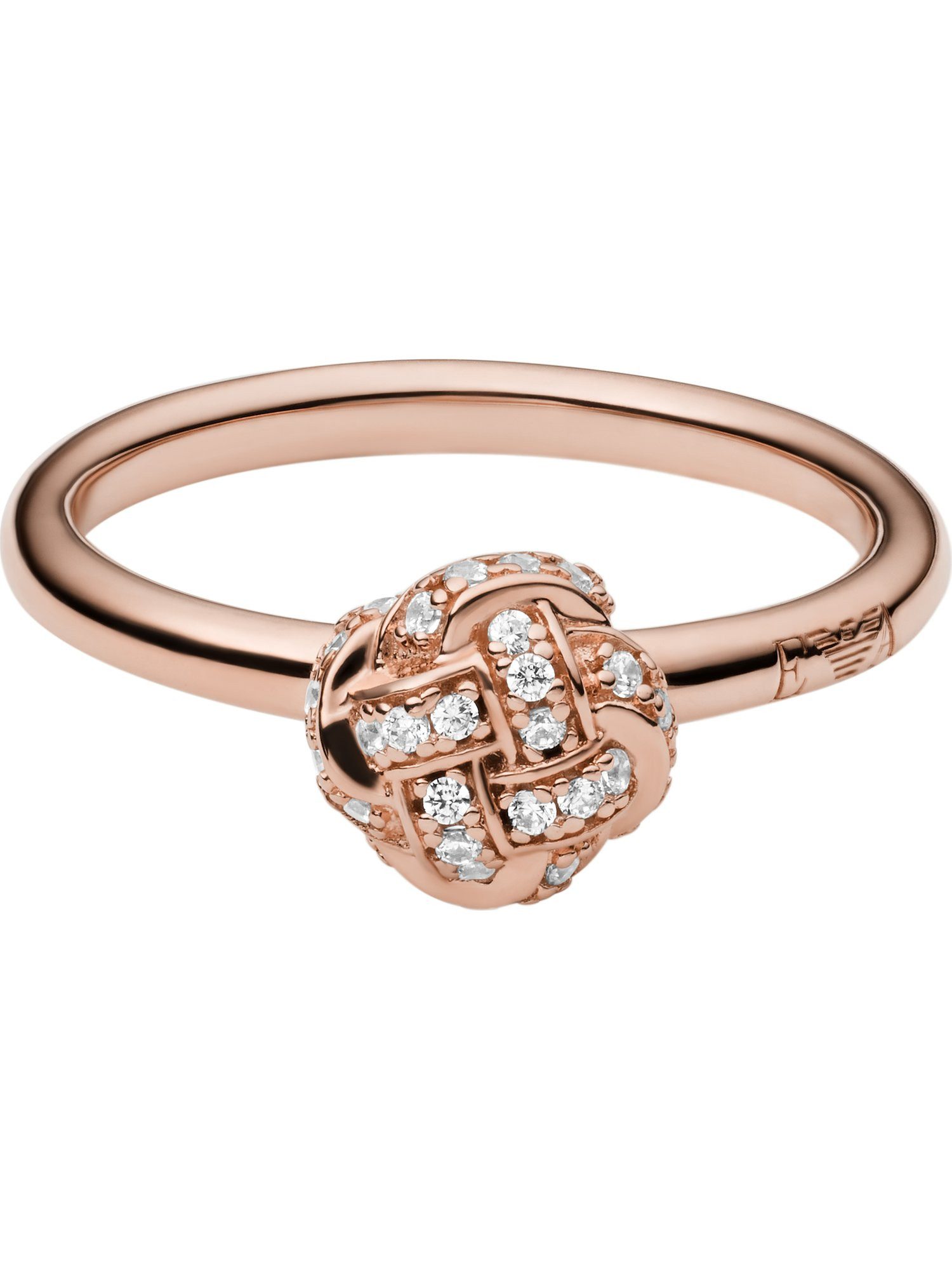 Emporio Armani Fingerring, Glasstein ros...