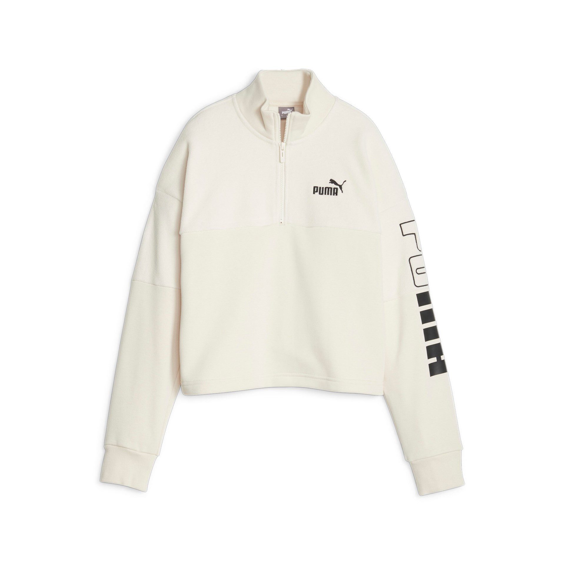 PUMA Fleecepullover Puma Damen Pullover POWER Colorblock High Neck Crew Winterized 676027