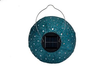 Pauleen LED Laterne Sunshine Charm Lampion Solar blau Tyvek Vlies, LED fest integriert