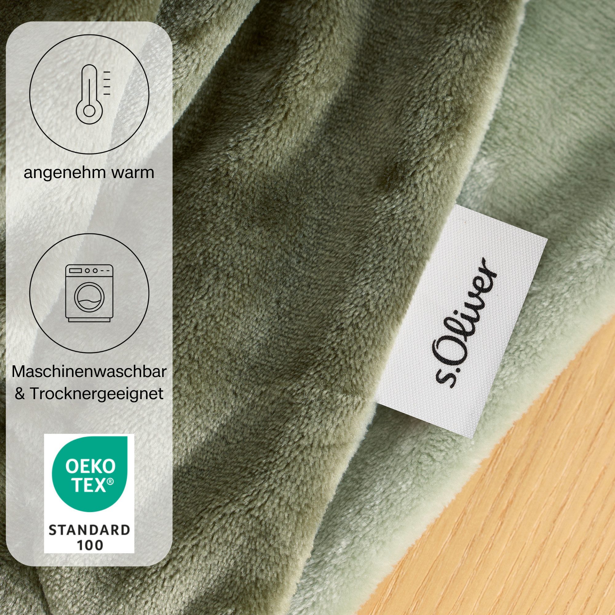Wohndecke Doublesoft, Kuscheldecke, Deal, Kissen geschenkt!, s.Oliver, Kuscheldecke 150x200 cm, GRATIS-Zugabe:2x Kissenhülle (Reißverschluss)