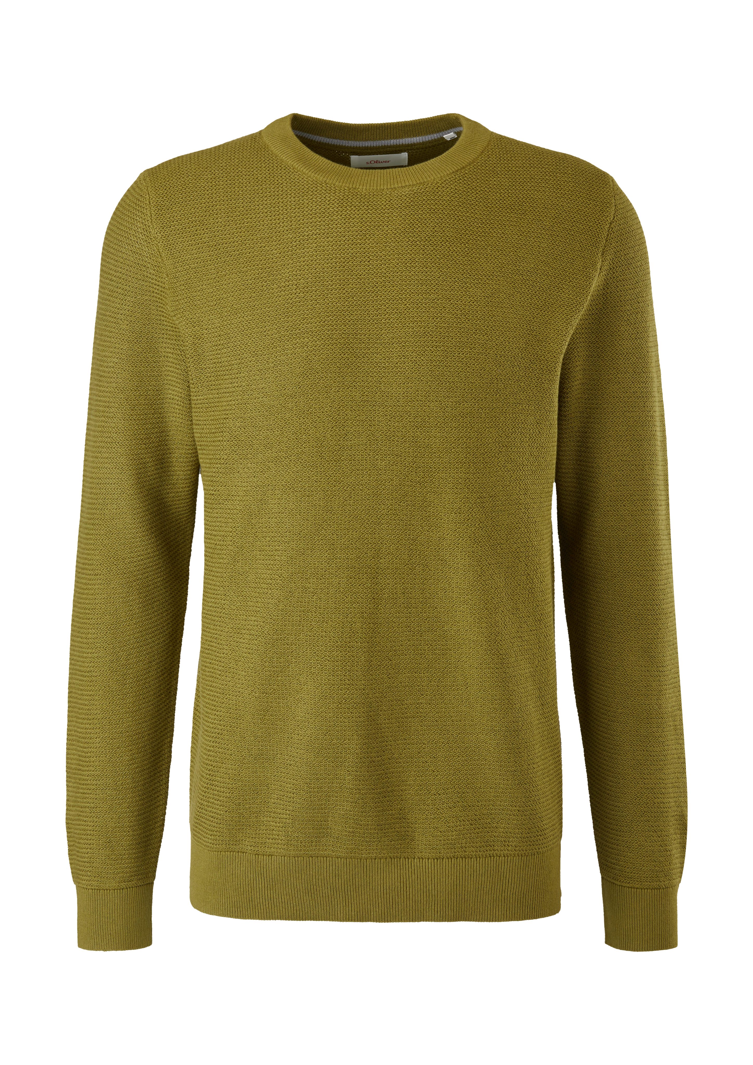 s.Oliver Strickpullover Pullover Strukturstrick guacamole aus