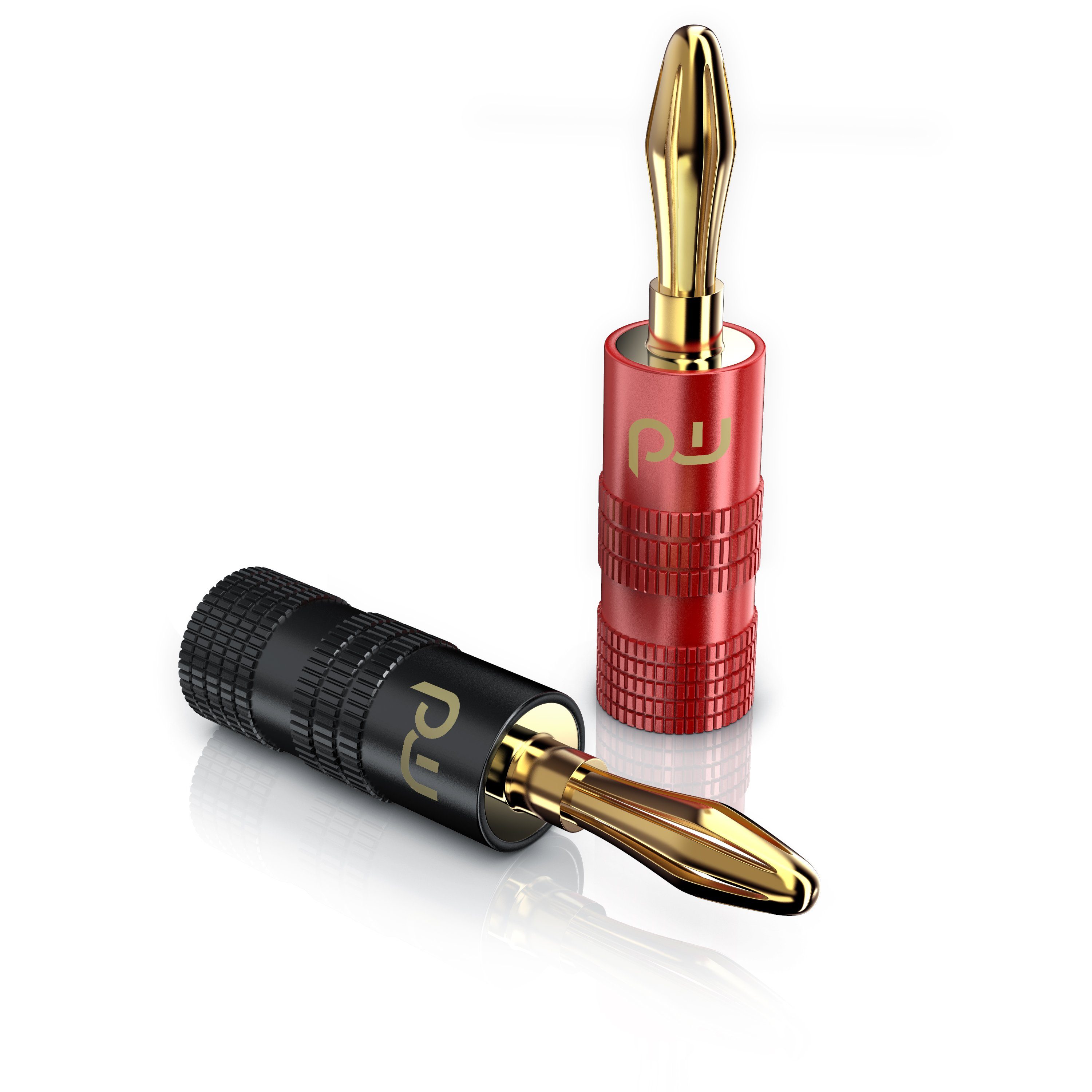 Primewire Audio-Adapter, Bananenstecker für Kabel bis 4mm² für Lautsprecherkabel & Verstärker