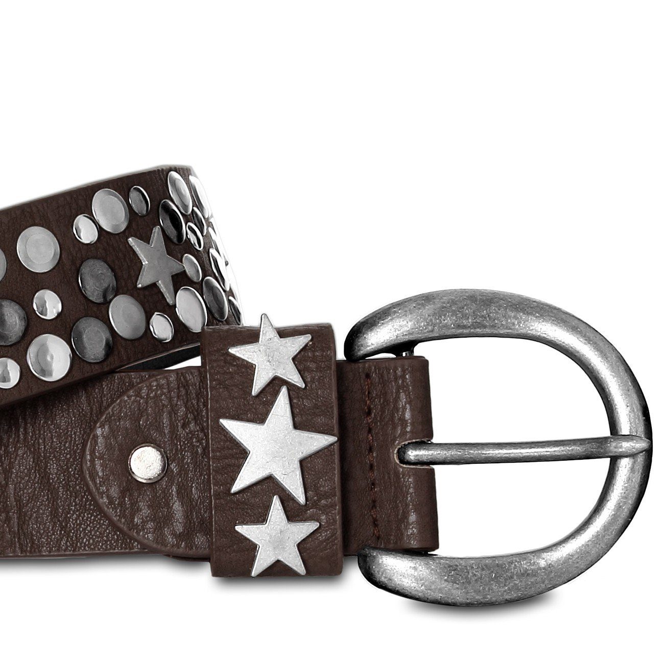 Caspar Nietengürtel GU249 Damen Vintage Nietengürtel günstig online kaufen