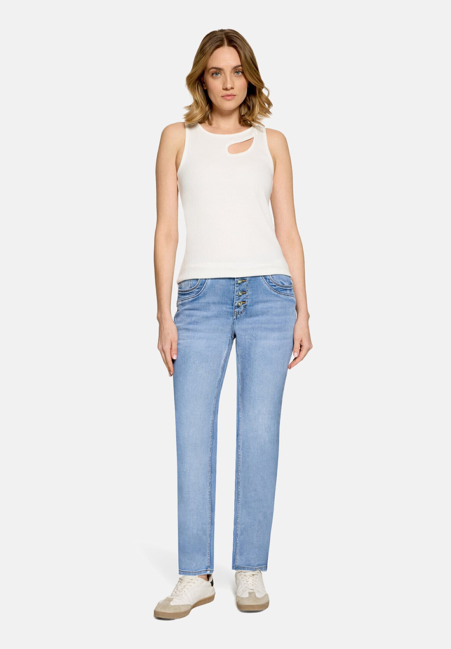Cartoon Boyfriend-Jeans Damen im Vintage-Look
