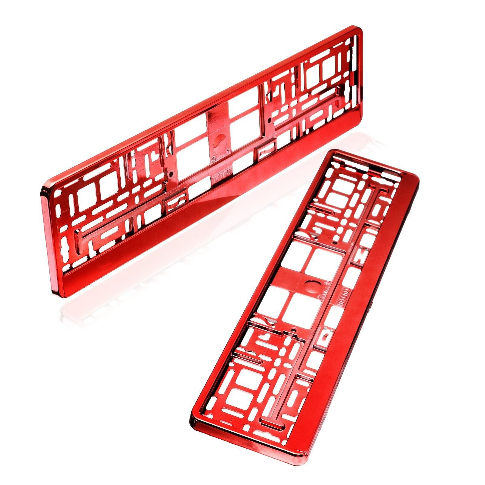 Kummert Business Kennzeichenhalter Set, rot chrom, Kfz Kennzeichenhalterung für PKW