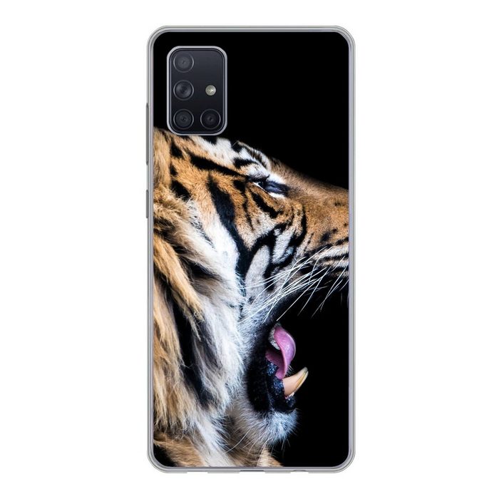 MuchoWow Handyhülle Tiger - Tiere - Porträt Phone Case Handyhülle Samsung Galaxy A71 Silikon Schutzhülle