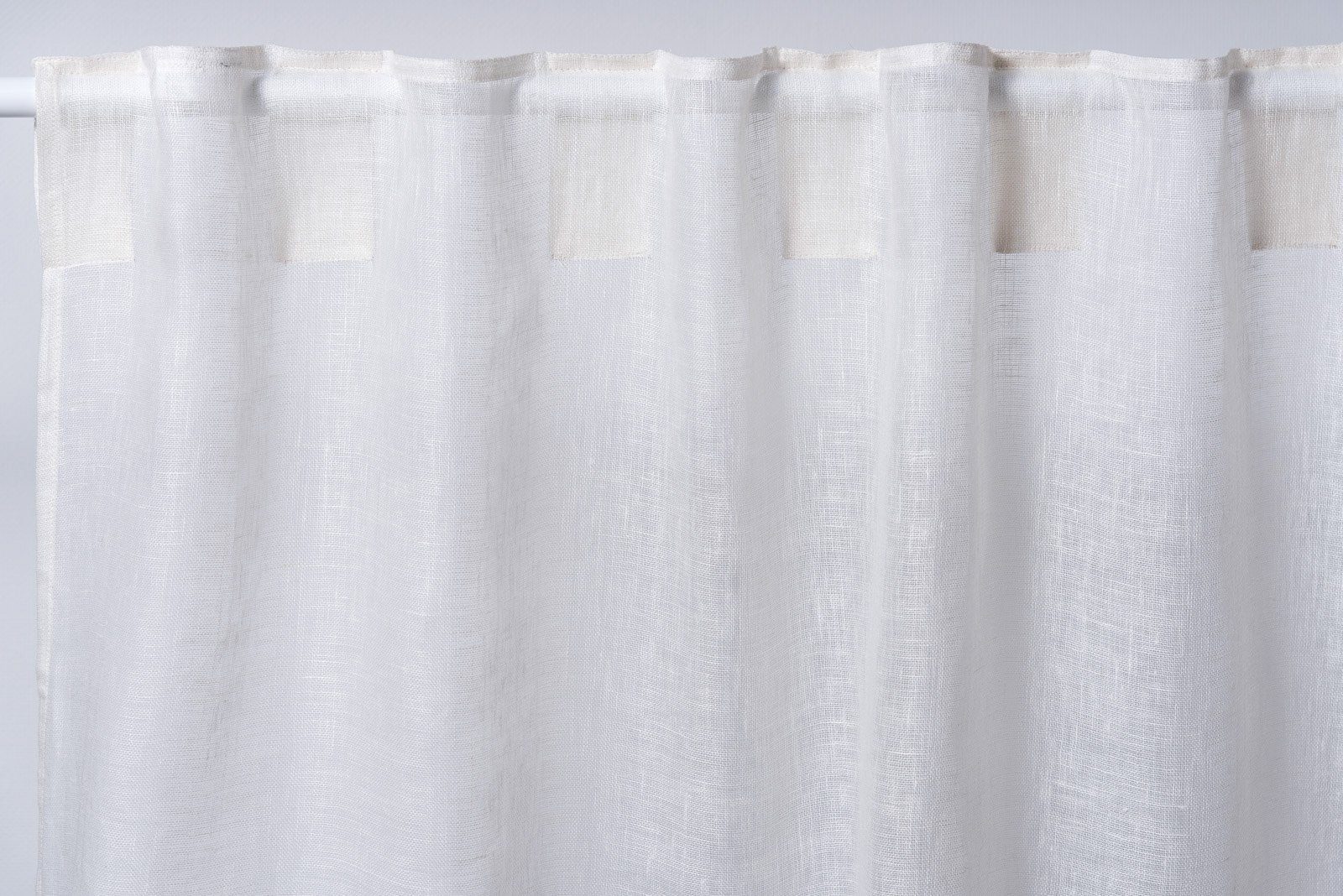 Vorhang »Vorhang blickdicht 100% Leinen unifarben 105 x 260 cm  handgefertigt«, Indradanush, verdeckteSchlaufen (1 St), halbtransparent,  Store, hinterlegte Schlaufen, Vorhangschal, geeignet für Gardinenstangen