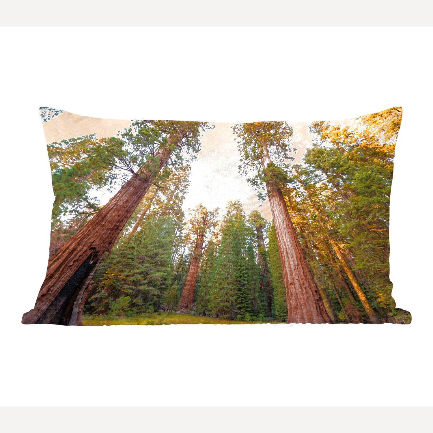 MuchoWow Dekokissen Riesenmammutbäume im Sequoia National Park in den Vereinigten Staaten, Wohzimmer Dekoration, Zierkissen, Dekokissen mit Füllung, Schlafzimmer