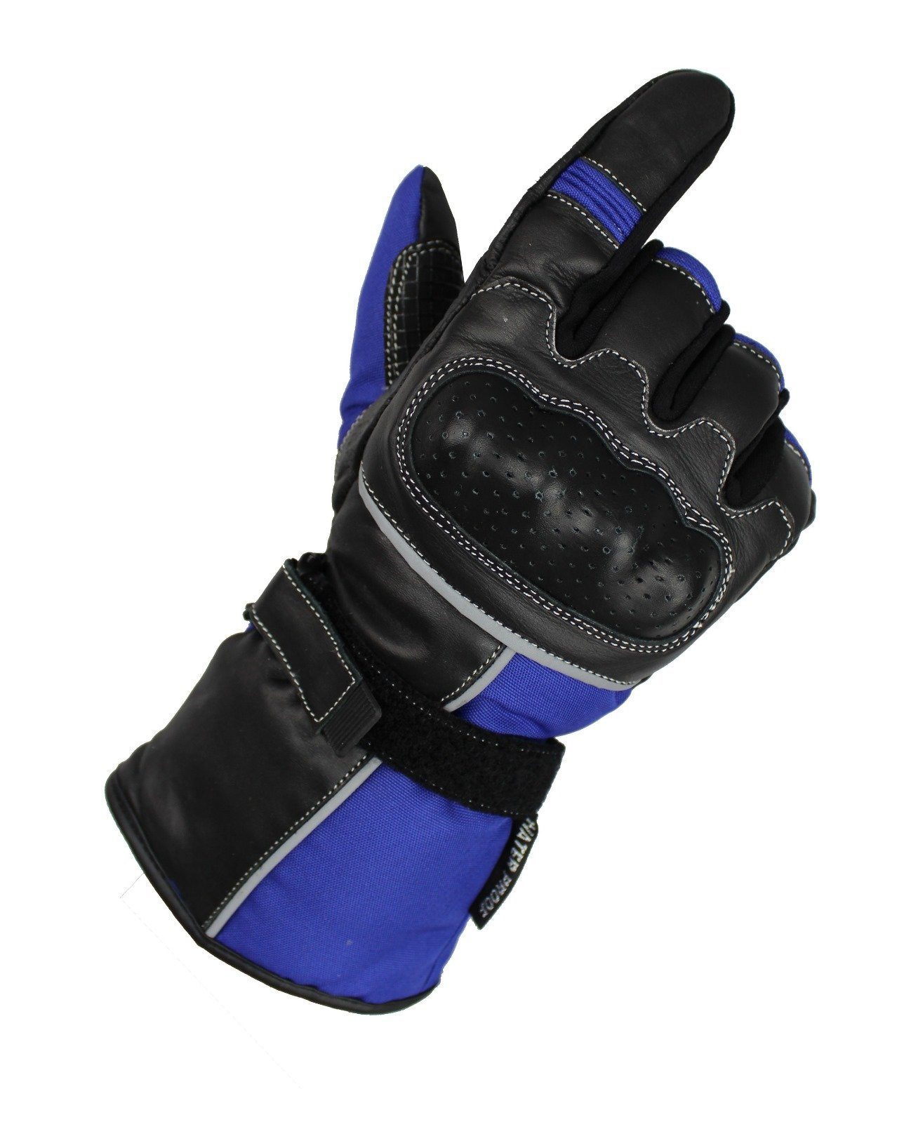 Funktion) Racing Blau + Wasserdicht Material + + Winddicht (Touchscreen Reflektierende Winter Alpha Atmungsaktiv Handschuhe Custom Motorradhandschuhe Biker Speeds für Handschuhe