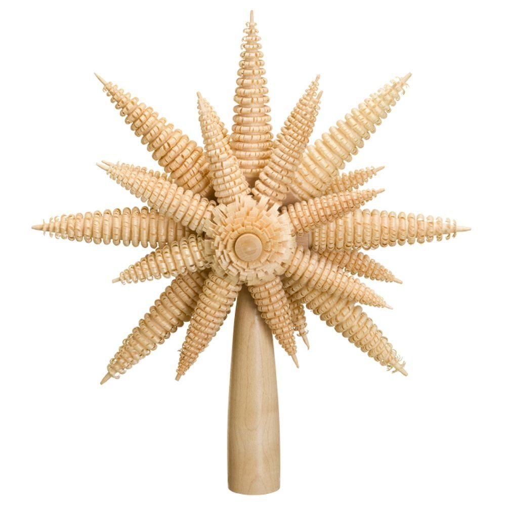 Christbaumspitze Christbaumspitze mit Ringelbäumchen Natur Ø 15 cm, Höhe: 20 cm NEU