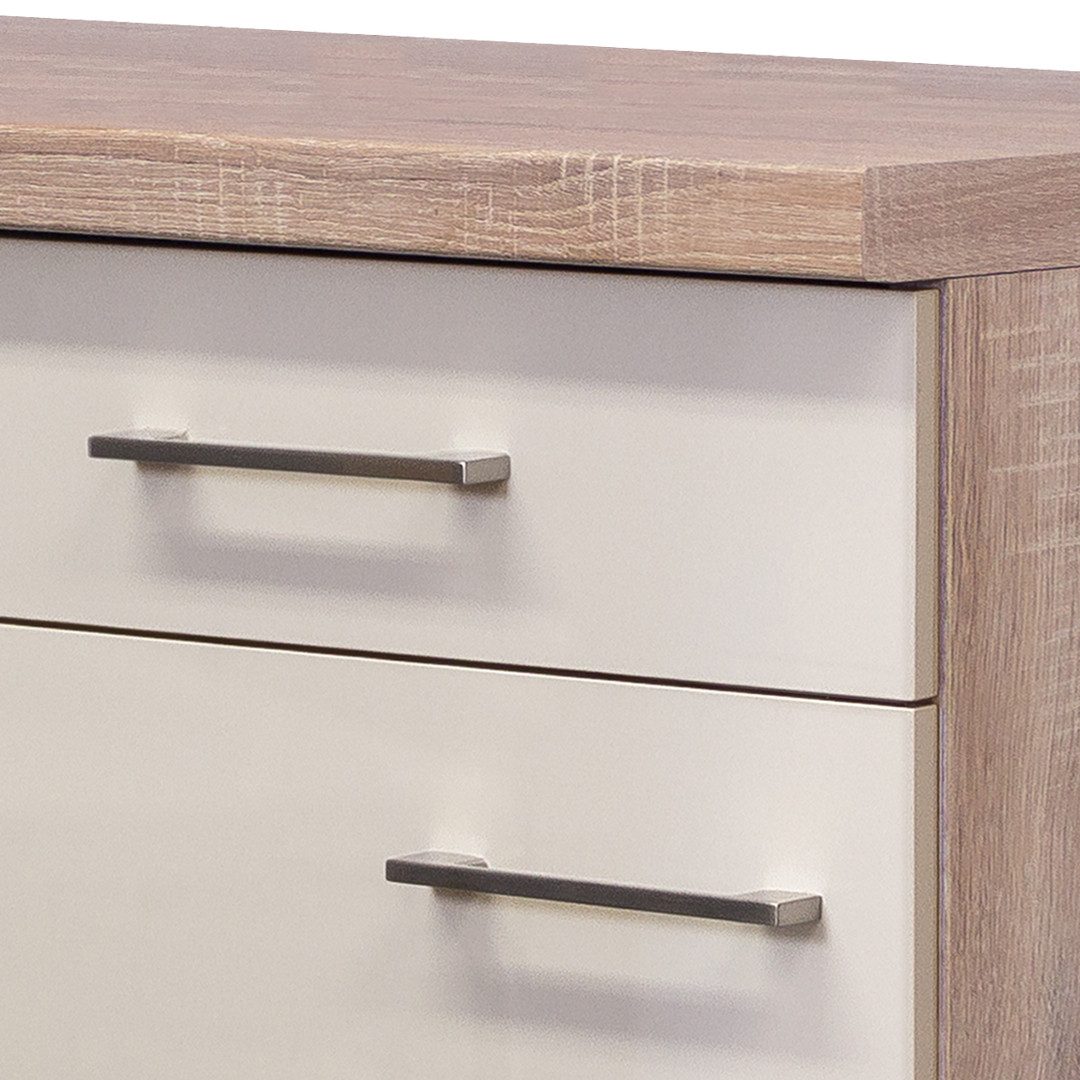 Flex-Well Unterschrank Küchenunterschrank - 100 cm - Kaschmir Glanz Sonoma Eiche – Neapel