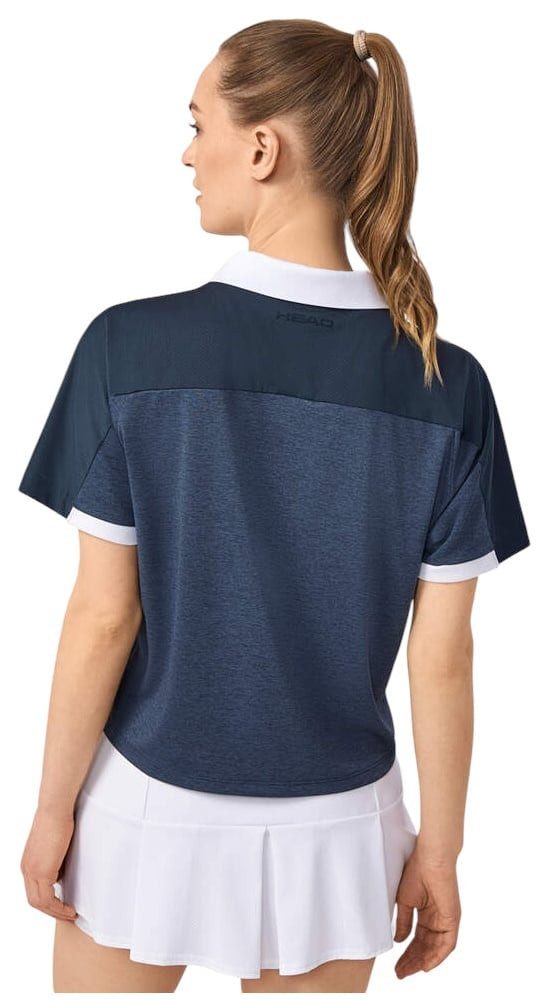 Head Poloshirt Play Tech (Polyester-Jacquard, schnelltrocknend) 2025 navyblau Damen