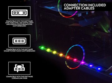 Speedlink Gaming-Gehäuse MYX LED PC 2x Monitor Kit Stripe Leiste, Beleuchtung, Gaming Bildschirm, Farbwechsel