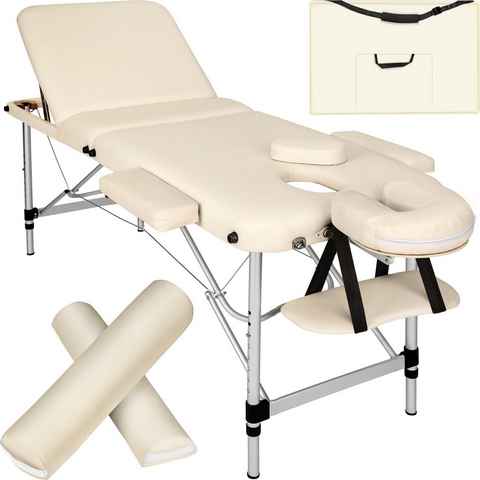 tectake Massageliege 3 Zonen Massageliege mit 5cm Polsterung, Rollen (Set, 1-St., mit Tragetasche)