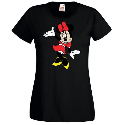 Youth Designz T-Shirt »Minnie Dance Damen T-Shirt« mit witzigem Frontprint