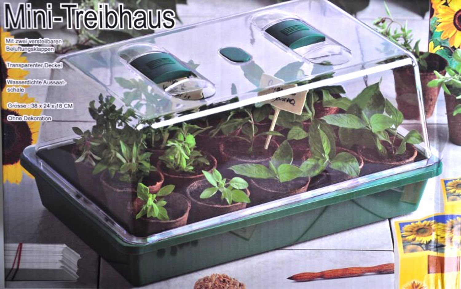 BURI Gewächshaus Mini-Zimmergewächshaus Anzuchttöpfe Anzuchtschale Frühbeet günstig online kaufen