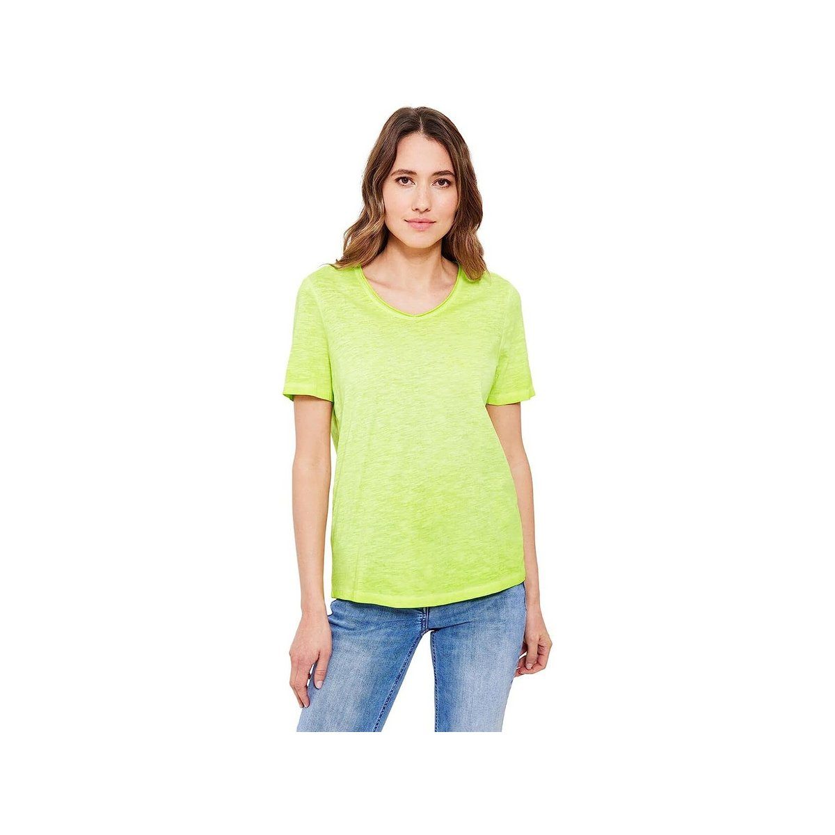 Cecil T-Shirt hell-grün limelight (1-tlg) yellow