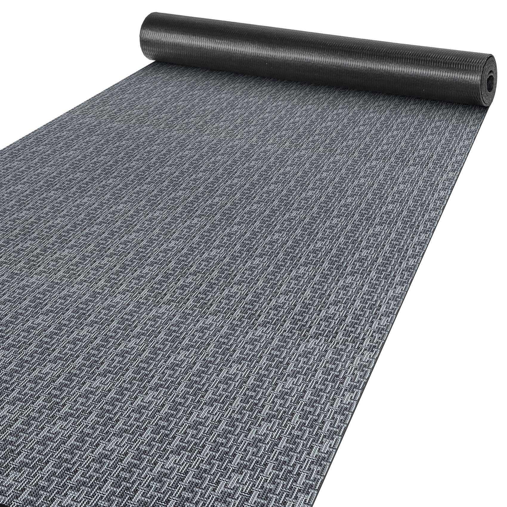 Küchenläufer Küchenläufer Läufer Küchenteppich Teppich Textil ITACA Streifen Grau, ANRO, Rechteckig, Höhe: 3 mm, Textil
