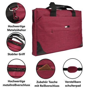 Laptoptasche CK35 17 zoll businesstasche bordeaux laptoptasche Aktentasche Laptopfach bis 17,3 Zoll Notebook tasche wasserdichtes design schultertaschen damen