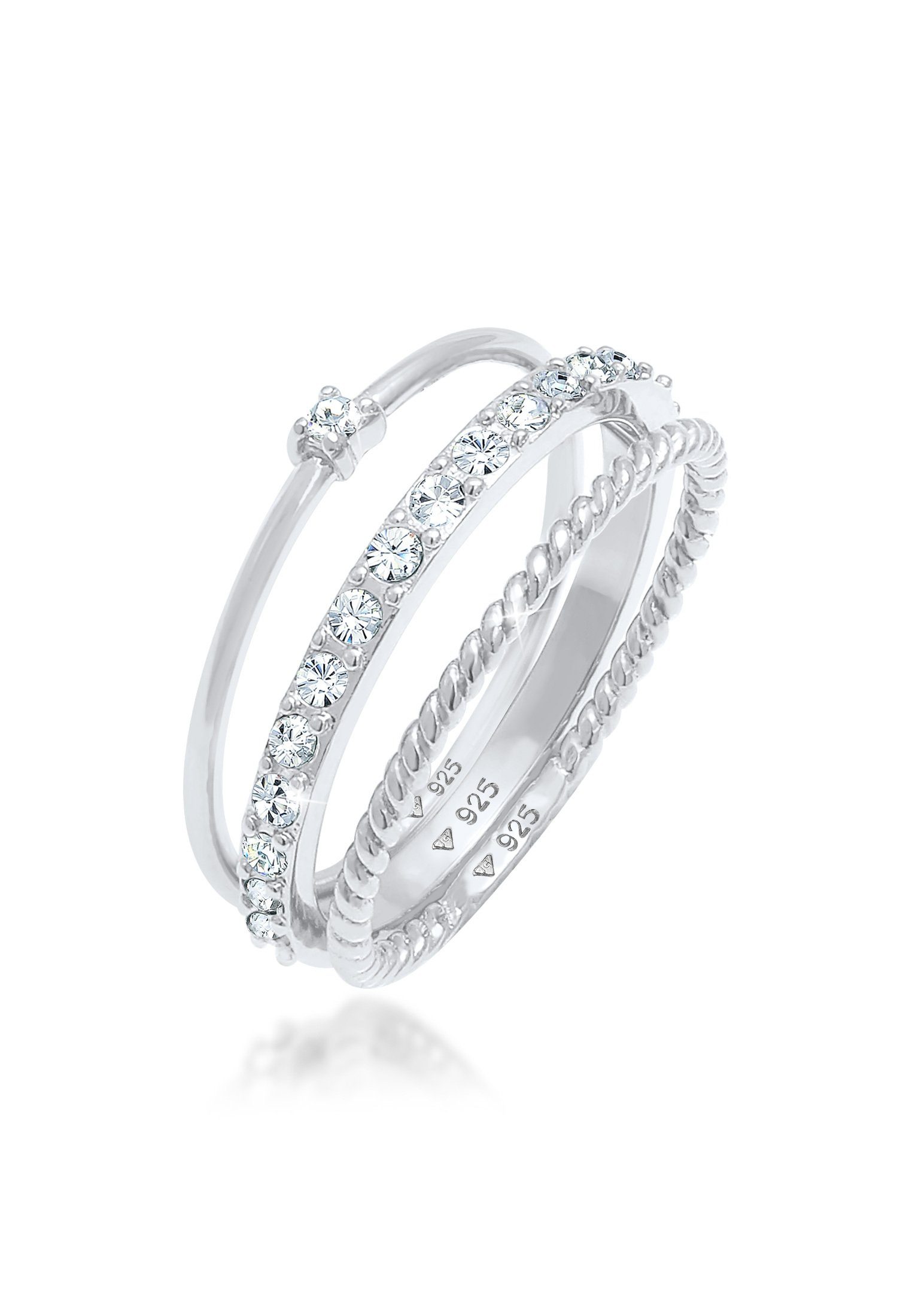 Elli Solitärring Ringset (3 tlg) 925 günstig online kaufen