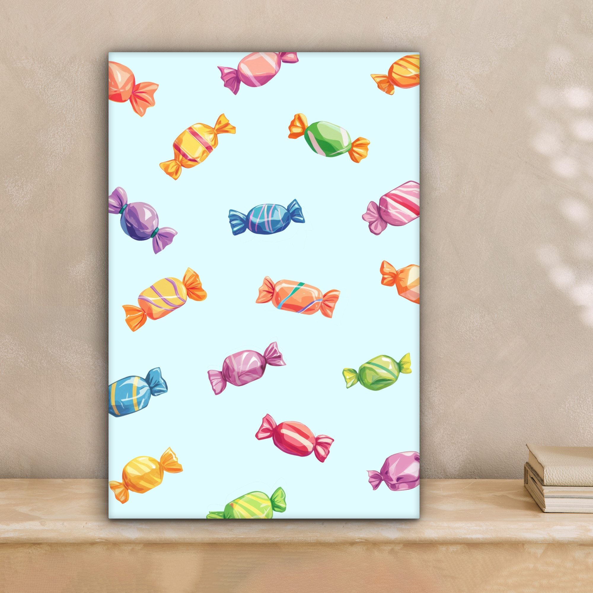 OneMillionCanvasses® Leinwandbild Blau - Muster - günstig online kaufen