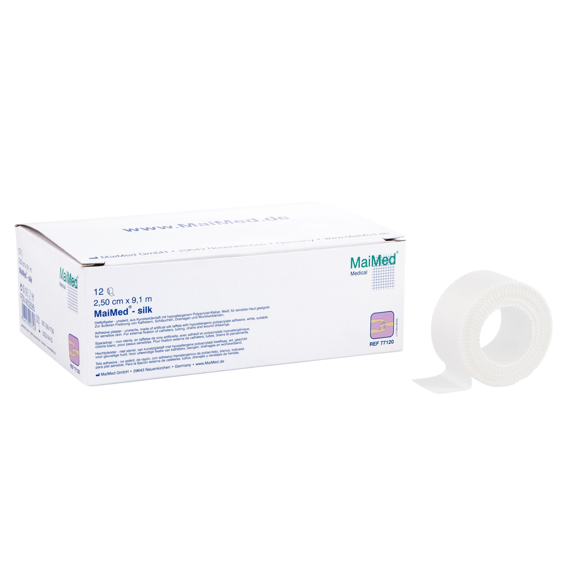 MaiMed Wundpflaster silk Rollenpflaster 2,50cmx9,1m