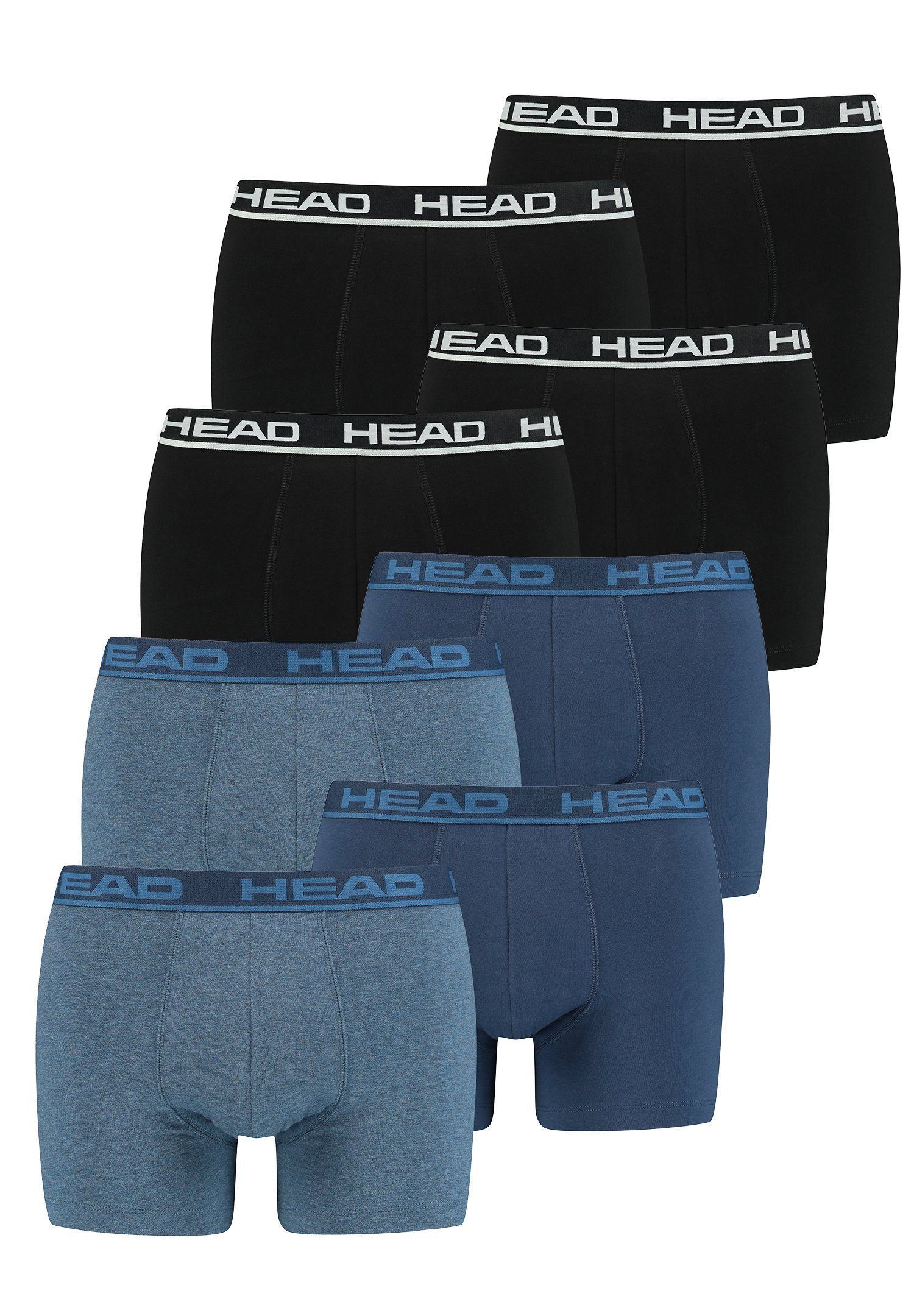 Head Boxershorts (Spar-Set, Heaven Basic Black/Blue Head 8-St., 8P 8er-Pack) Boxer