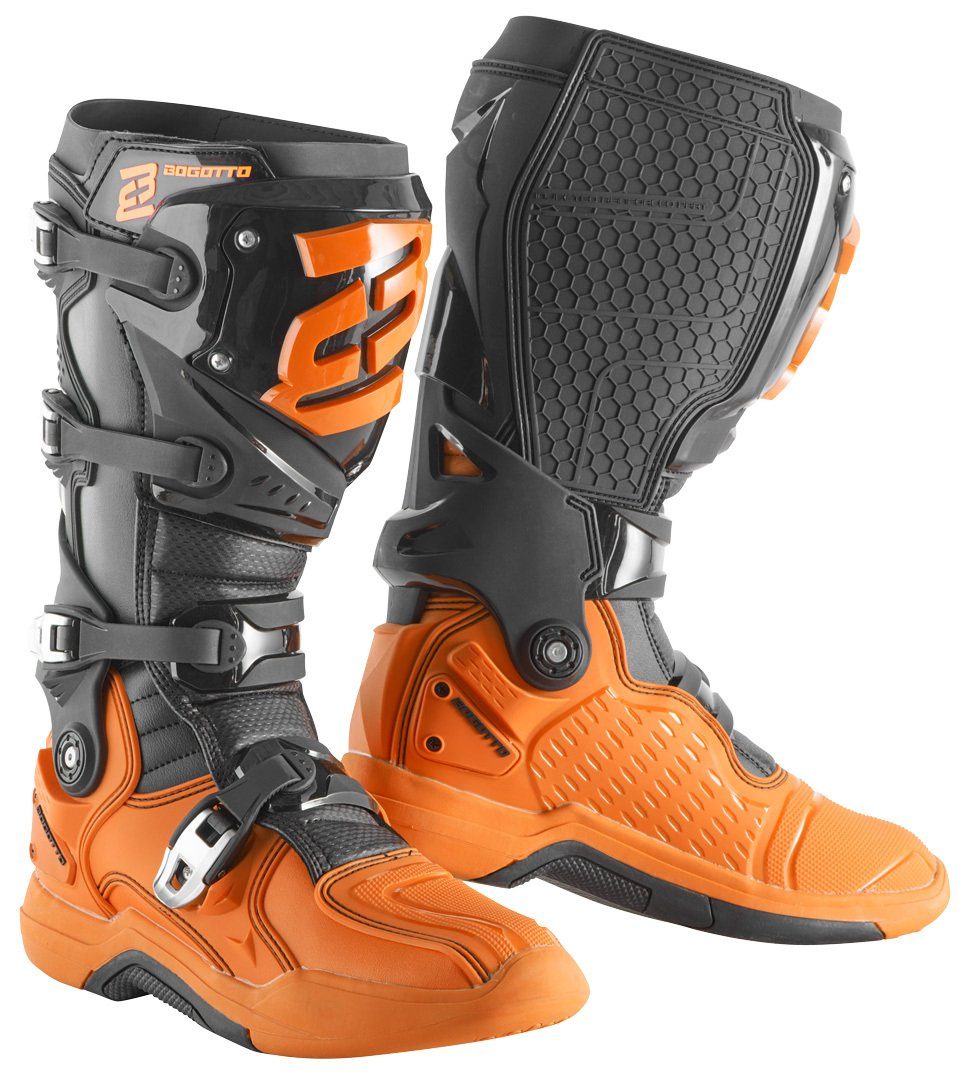Bogotto MX-7 G Motocross Stiefel Motorradstiefel Orange/Black